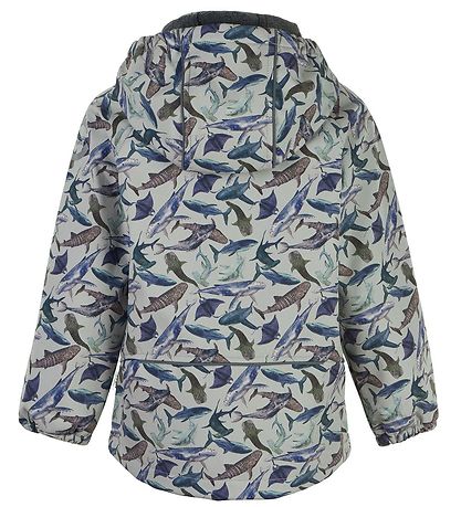 Mikk-Line Softshell Jacket w. Fleece - Recycled - Metal w. Whale