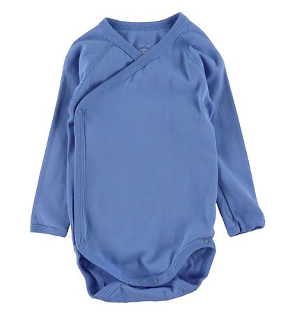 Petit Bateau Romper l/s - 3-pack - Blauw/Wit