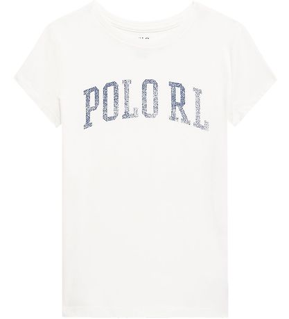 Polo Ralph Lauren Stuttermabolur - Horfa Hill - Hvítt M. Dökkblá