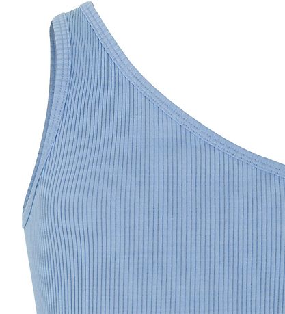 Rosemunde Top - Rib - One Shoulder - Blue Heaven