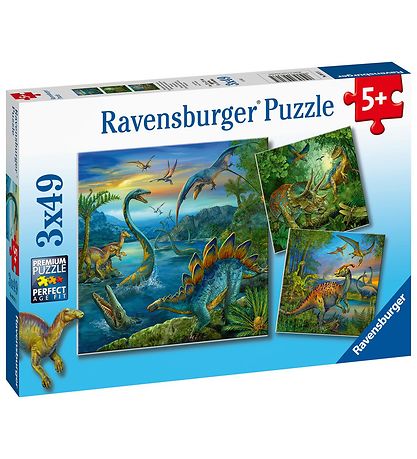 Ravensburger Jigsaw Puzzle - 3x49 Bricks - Dinosaur Facinaiton
