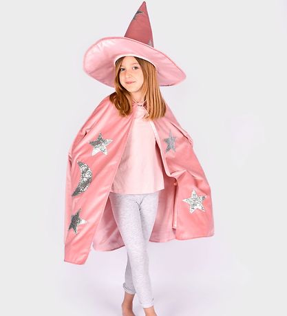 Den Goda Fen Maskeradkläder - Trollkarl m. Hatt - Rosa