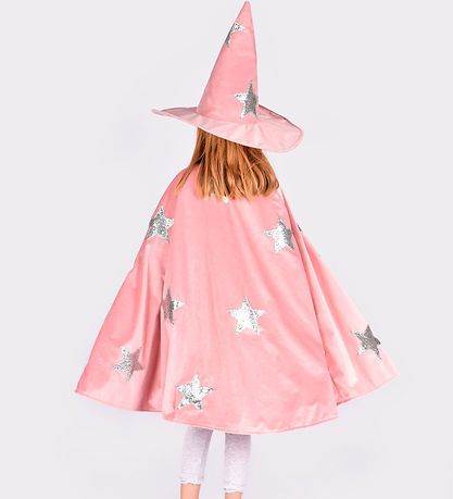 Den Goda Fen Maskeradkläder - Trollkarl m. Hatt - Rosa