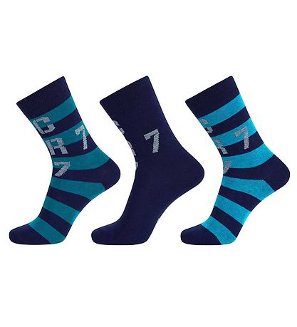 Ronaldo Socks - 3-Pack - Blue/Grey