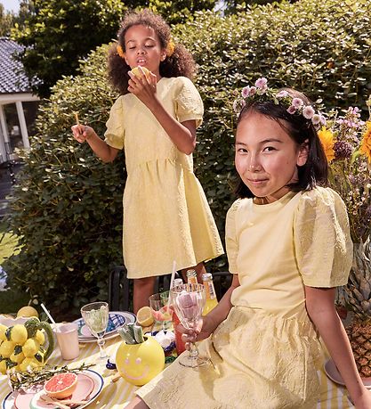 Pieces Kids Dress - Jacquard - PkJosie - Mellow Yellow