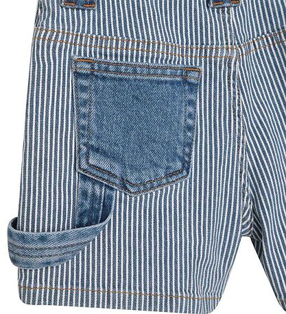 Little Marc Jacobs Denimshorts - Blue/White Striped w. Pink