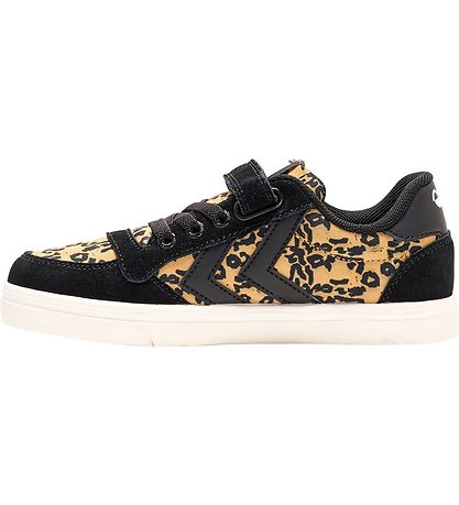 Hummel Shoe - Slimmer Stadil Low Jr - Black w. Leopard