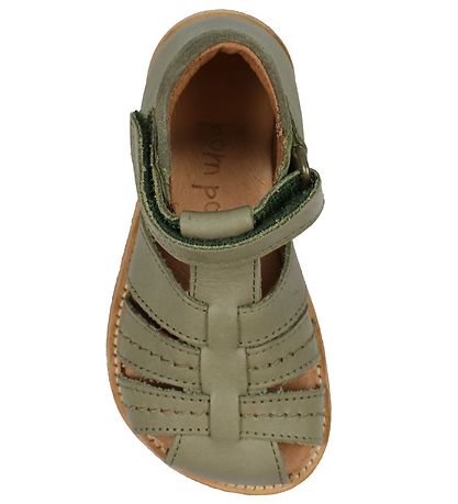 Pom Pom Sandals - Rub Sole - Dusty Olive