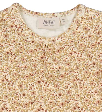 Wheat Bodysuit l/s - Liv - Eggshell Flowers