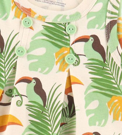 Katvig Kleid - Weiß m. Tropisch Print