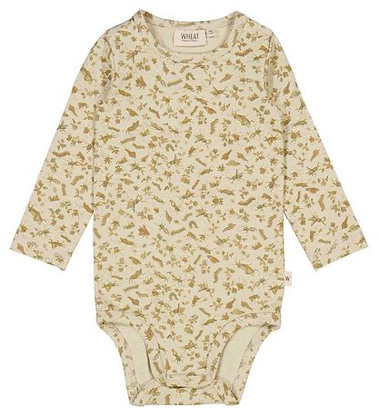 Wheat Bodysuit l/s - Fossil Insects