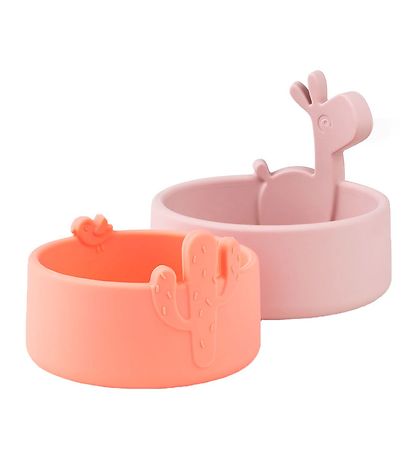 Done by Deer Schüssel - 2er-Pack - Lalee - Powder/Coral