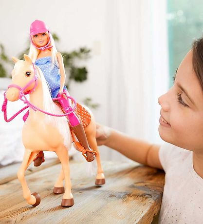 Barbie Dúkkusett - Dúkka Önd Horse (ljóshærð)