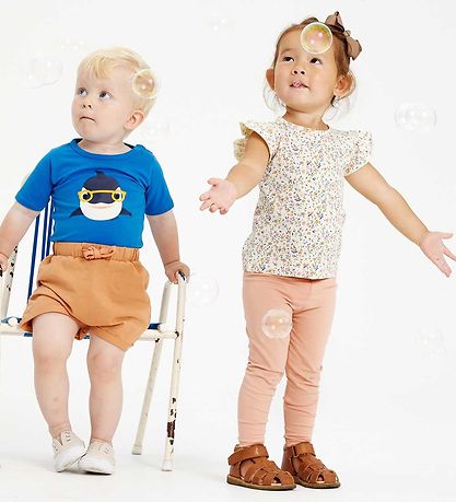 The New Siblings Leggings - TnsGulian - Peach Drapplitað