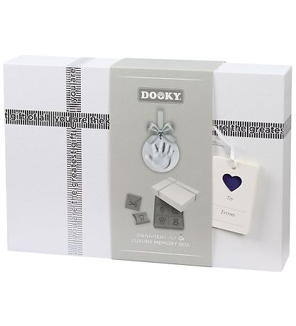 Dooky Set - Happy Hand - Handprint w. Silver Ribbon + Memorial b