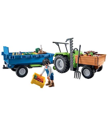 - Traktor m. Trailer Playmobil Country - 71249 - 42 Parties