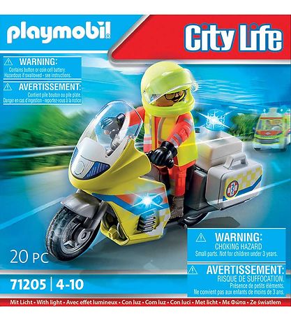 Playmobil City Life - Rescue Motorcycle - 71205 - 20 Parts