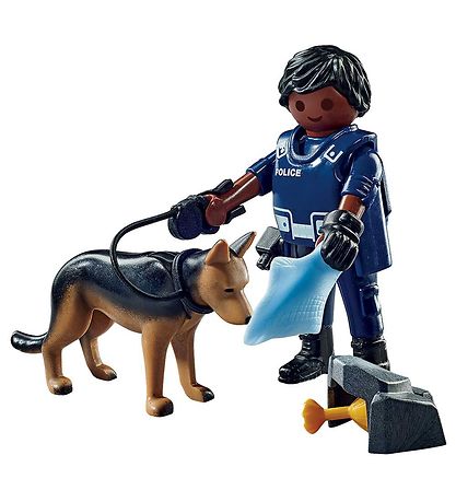 Playmobil SpecialPlus - Policeman w. Dog - 71162 - 10 Parts