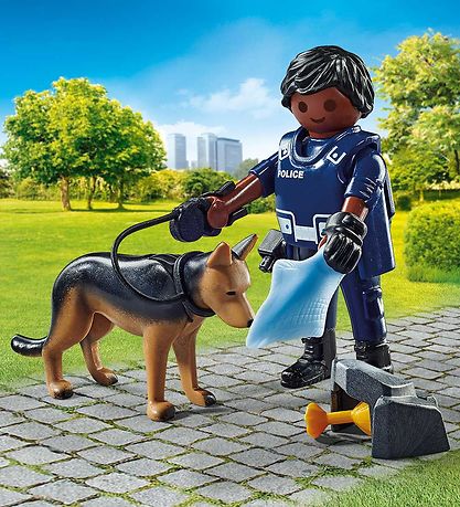 Playmobil SpecialPlus - Policeman w. Dog - 71162 - 10 Parts
