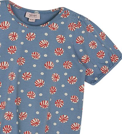 Noa Noa miniature Bodysuit s/s - Baby NealaNNM - Print Blue/Whit