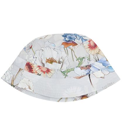 Christina Rohde Bucket Hat - Grey w. Flowers