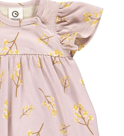 Msli Bodysuit w. Skirt s/s - Filipendula - Rose Moon