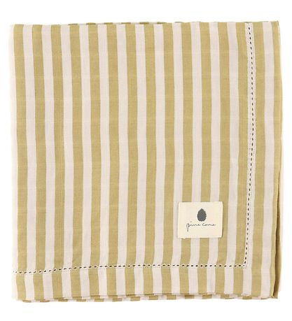 Pine Cone Baby Swaddle - 120x120 cm - Bjrk - Mustard Stripe