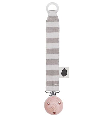 Pine Cone Pacifier Clip - Nohr - Mushroom Stripe