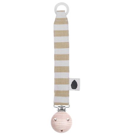 Pine Cone Pacifier Clip - Nohr - Mustard Stripe