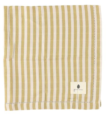 Pine Cone Muslinfilt - 3-pack - 70x70 cm - Edith - Mustard Strip