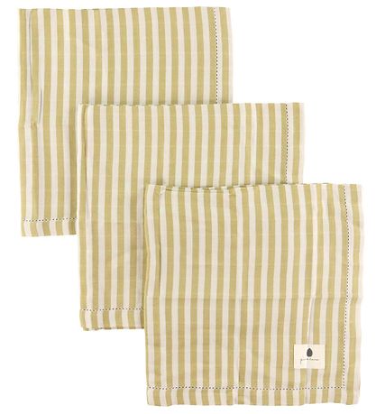 Pine Cone Muslin Cloth - 3-Pack - 70x70 cm - Edith - Mustard Str