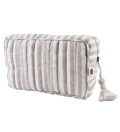 Pine Cone Toiletry Bag - 24 cm - Lulu - Mushroom Stripe