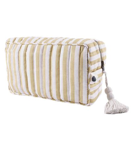 Pine Cone Toiletry Bag - 24 cm - Lulu - Mustard Stripe