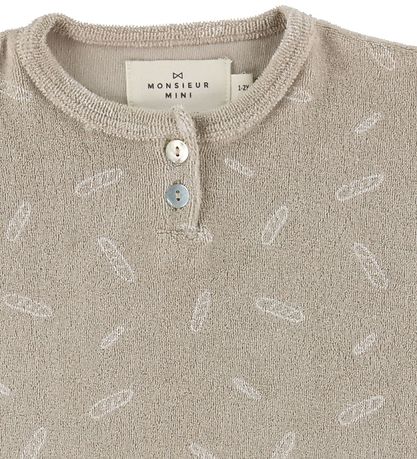 Monsieur Mini Summer Romper - Terry - Beige Baguette