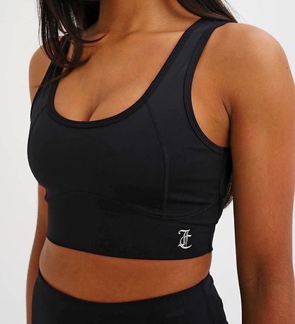 Juicy Couture Sports Bra - Peached Interlock - Black