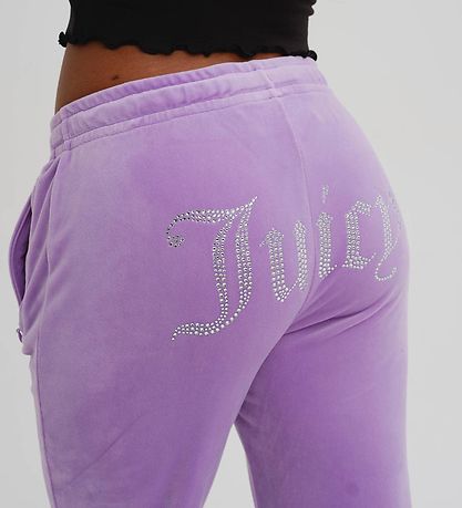 Juicy Couture Joggingbroek - Fluweel - Doorschijnend lila