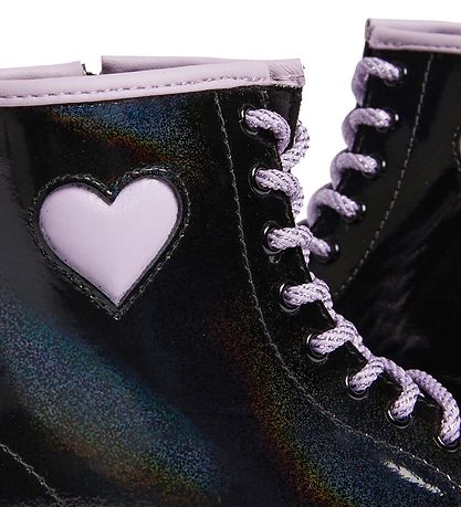 - 1460 J Dr. Black/Purple Boots - Galaxy Martens Shimmer