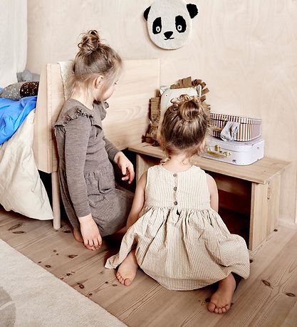 OYOY Cardboard Suitcase - 2 pcs - Elephant & Stripes - Pale Blue