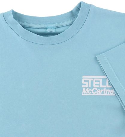 Stella McCartney Kids Stuttermabolur - Ljósblátt