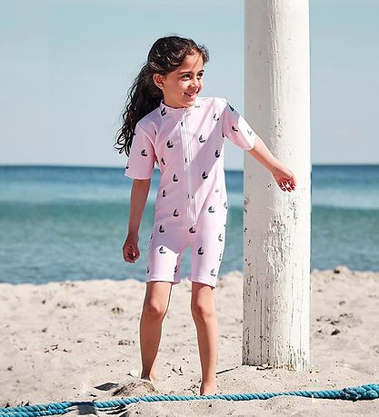 Petit Crabe Coverall Swimsuit - Natsu - UV50+ - Rose Boat
