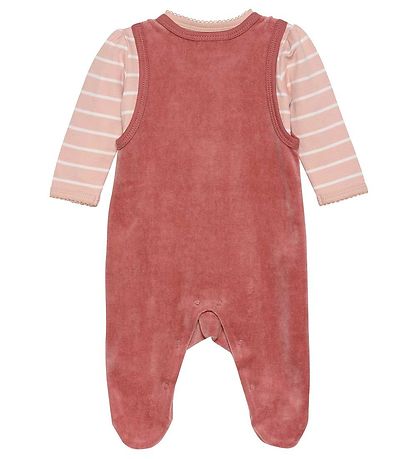 Fixoni Romper w. Bodysuit l/s - Velvet - Withered Rose