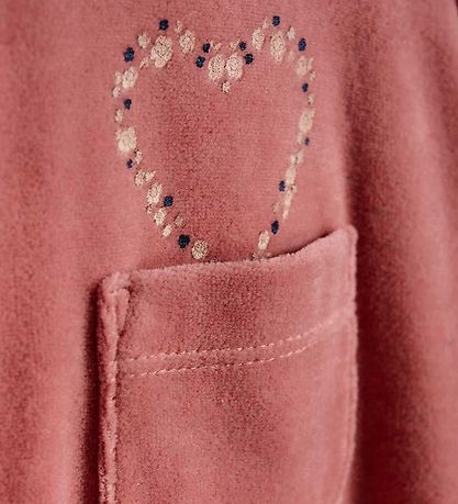 Fixoni Romper w. Bodysuit l/s - Velvet - Withered Rose