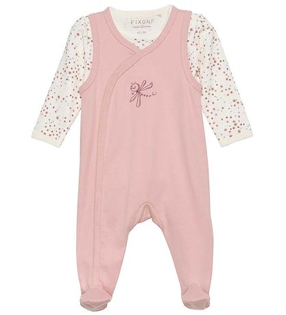 Fixoni Strampler m. Body l/ä - Misty Rose