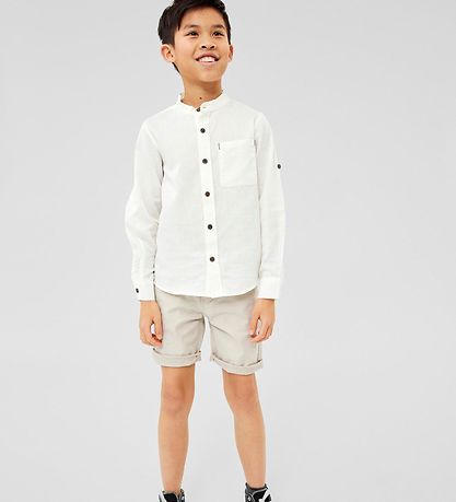 Name It Skyrta - NkmFish - White Alyssum/Solid