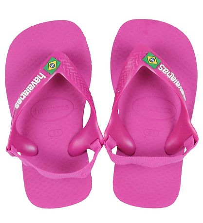 Havaianas Flip Flops - Baby-Brasil-Logo - Rose Kaugummi