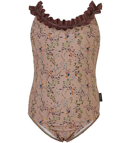 Mikk-Line Swimsuit - Nougat w. Flowers