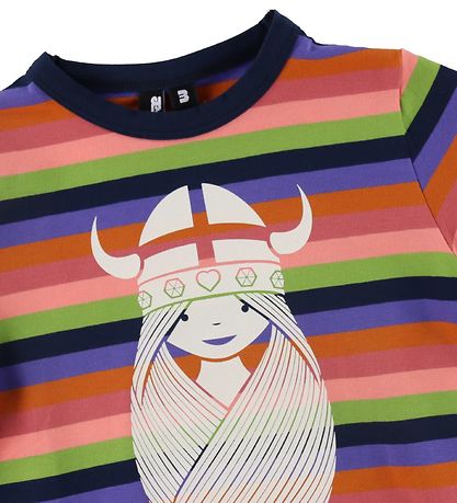 Danefæ T-shirt - Dane Rainbow Ringer - Garden Gnome Freja