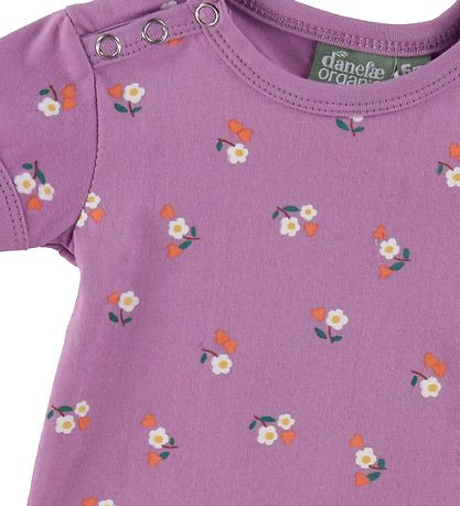 Danefæ Bodysuit s/s - Danahorn - Soft Viola NINIFLOWER