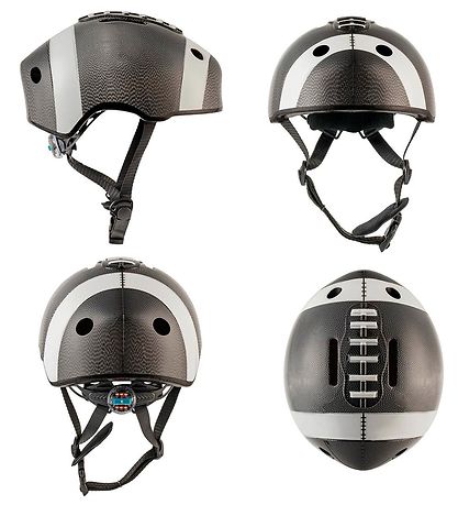 Crazy Safety Fahrradhelm m. Light - Fußball - Schwarz