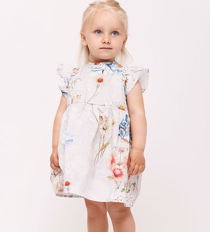 Christina Rohde Dress - Light Blue w. Flowers » Cheap Delivery